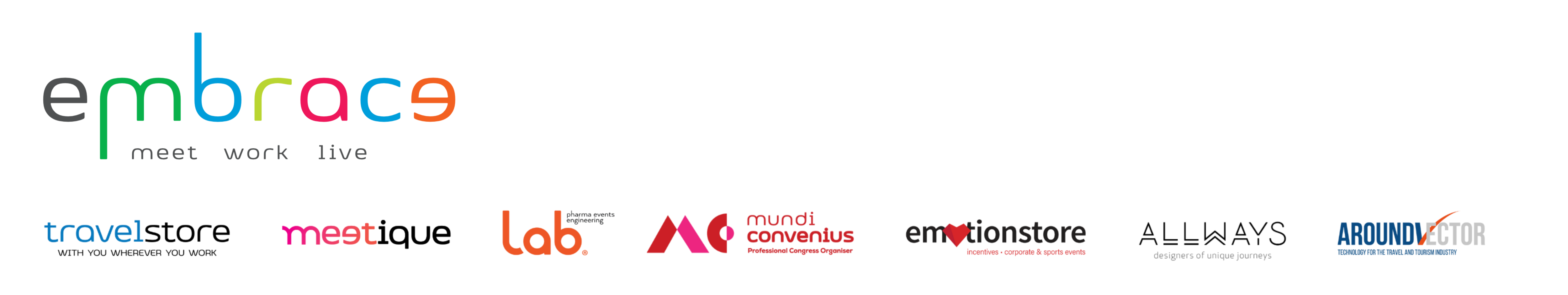 Logotipo da Embrace e das restantes unidades